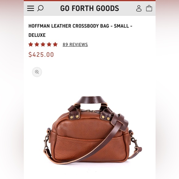 Go Forth Goods small Hoffman deluxe saddle crossbody bag NEW - Picture 15 of 16